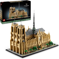 Lego Architecture Notre Dame de París Maquetas para Construir para Adultos, Regalo para el Día de la Madre, Set de Arquitectura de Catedral, Recuerdo de Historia de Francia 21061