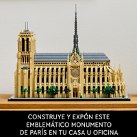 Lego Architecture Notre Dame de París Maquetas para Construir para Adultos, Regalo para el Día de la Madre, Set de Arquitectura de Catedral, Recuerdo de Historia de Francia 21061