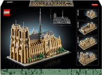 Lego Architecture Notre Dame de París Maquetas para Construir para Adultos, Regalo para el Día de la Madre, Set de Arquitectura de Catedral, Recuerdo de Historia de Francia 21061